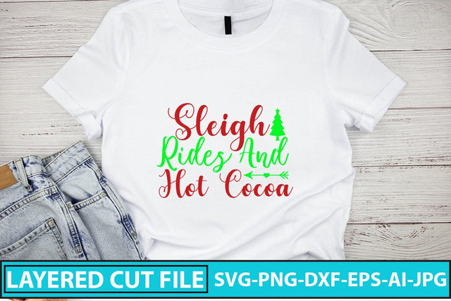 Sleigh Rides And Hot Cocoa SVG Cut File SVG Syaman 