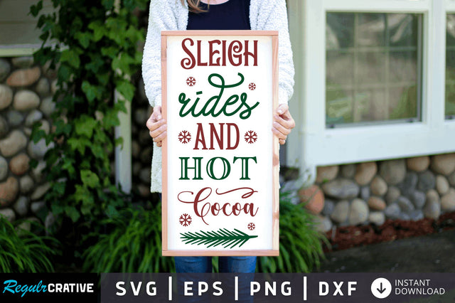 Sleigh rides and hot cocoa SVG Design SVG Regulrcrative 