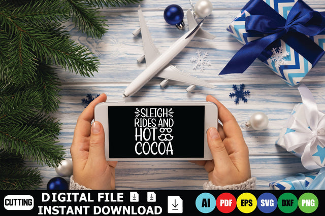 Sleigh Rides And Hot Cocoa SVG Shahin alam 