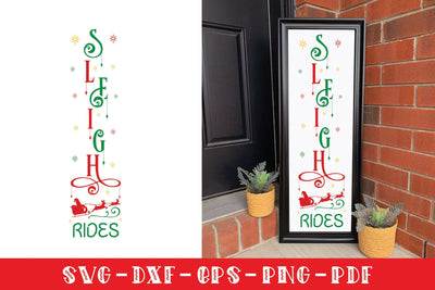 Sleigh Rides | Christmas Porch Sign SVG SVG CraftLabSVG 