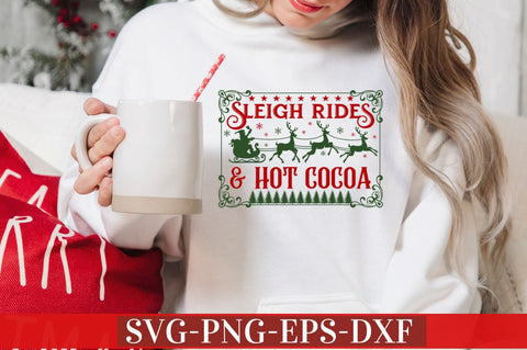 Sleigh rides & hot cocoa SVG SVG DESIGNISTIC 