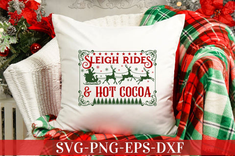 Sleigh rides & hot cocoa SVG SVG DESIGNISTIC 