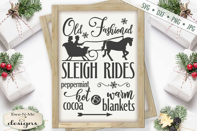 Sleigh Rides - Hot Cocoa - Warm Blankets SVG SVG Ewe-N-Me Designs 