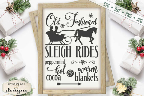 Sleigh Rides - Hot Cocoa - Warm Blankets SVG SVG Ewe-N-Me Designs 