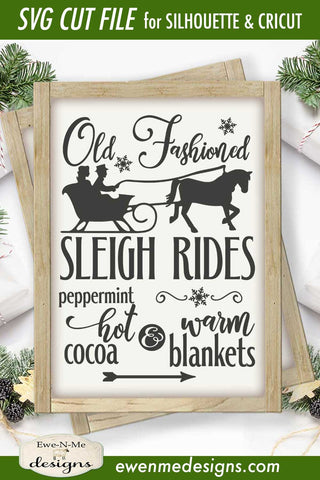 Sleigh Rides - Hot Cocoa - Warm Blankets SVG SVG Ewe-N-Me Designs 