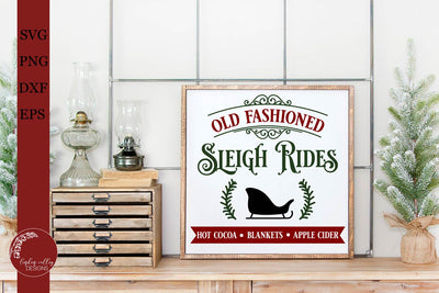Sleigh Rides SVG-Santa Sleigh SVG-Christmas SVG SVG Linden Valley Designs 