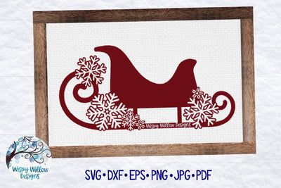 Sleigh SVG SVG Wispy Willow Designs 