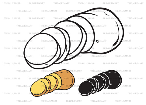 Sliced potatoes SVG TribaliumArtSF 