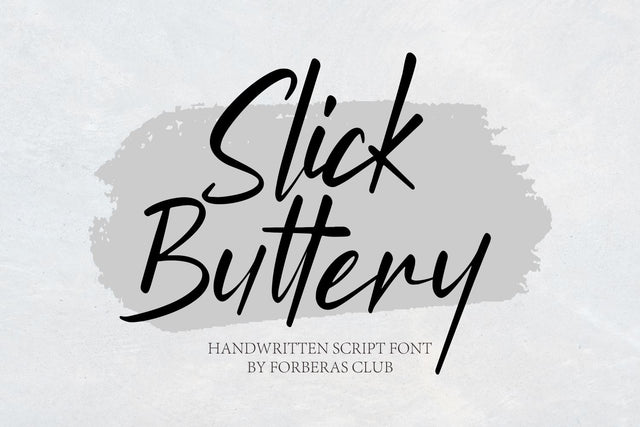 Slick Buttery Font Forberas 