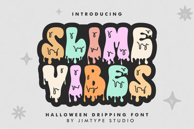 Slime Vibes - Halloween Font - Spooky Font Font Jimtype Studio 