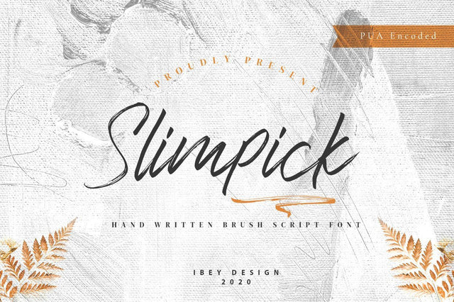 Slimpick - Brush Stroke Font Font Ibey Design 