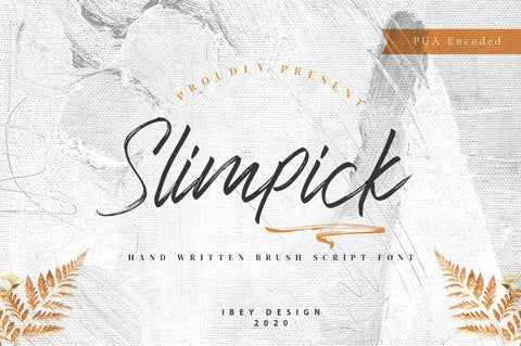 Slimpick - Brush Stroke Font Font Ibey Design 