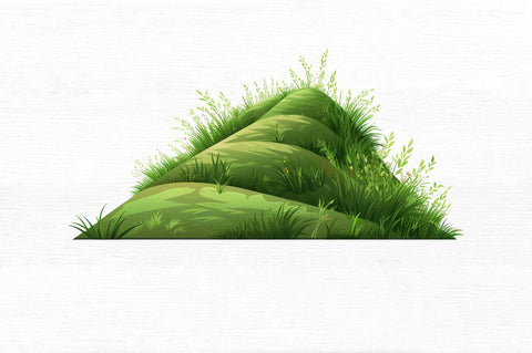 Slope with Grass Sublimation Clipart bundle Sublimation Regulrcrative 