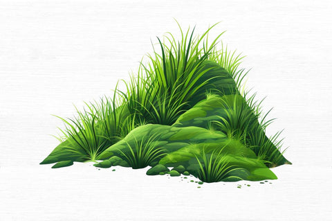 Slope with Grass Sublimation Clipart bundle Sublimation Regulrcrative 