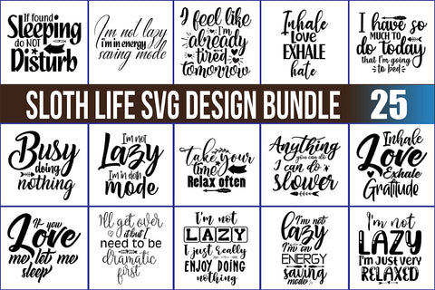 Sloth Life SVG Bundle SVG orpitasn 