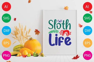 Sloth Life SVG CraftlabSvg29 