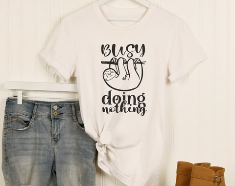 Sloth Quotes SVG Bundle, 6 Designs, Sloth Sayings SVG Cut Files, Sloth Shirt Designs, I Am Not Lazy I Am Just Very Relaxed SVG, Busy Doing Nothing SVG SVG HappyDesignStudio 