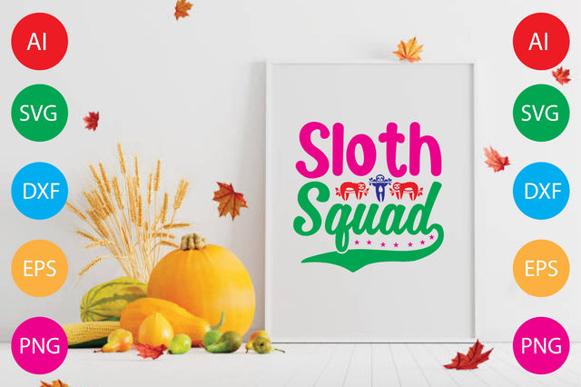 Sloth Squad SVG CraftlabSvg29 
