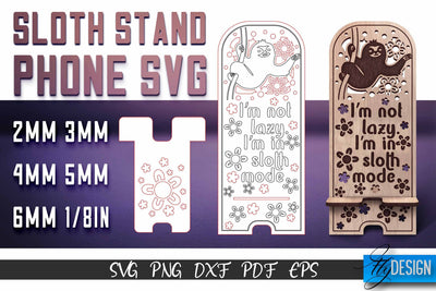 Sloth Stand Phone SVG | SVG Design SVG Fly Design 