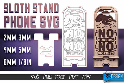 Sloth Stand Phone SVG | SVG Design SVG Fly Design 