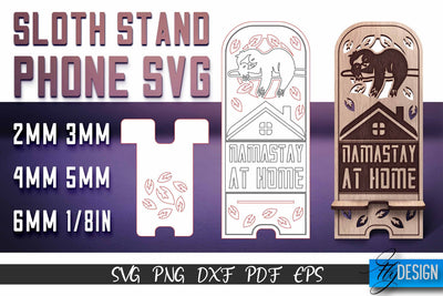 Sloth Stand Phone SVG | SVG Design SVG Fly Design 
