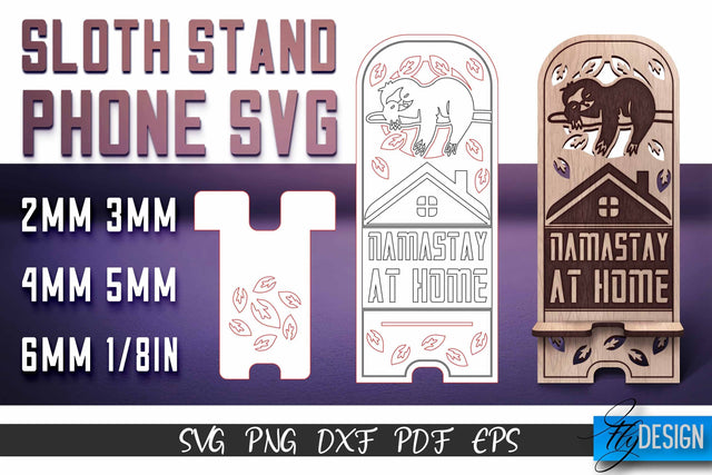 Sloth Stand Phone SVG | SVG Design SVG Fly Design 