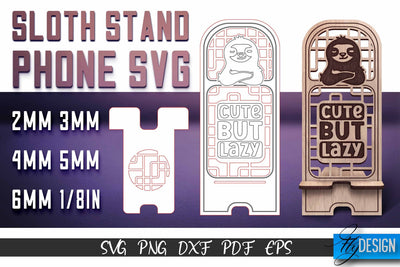 Sloth Stand Phone SVG | SVG Design SVG Fly Design 