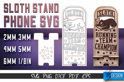 Sloth Stand Phone SVG | SVG Design SVG Fly Design 