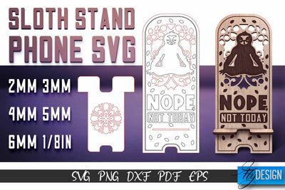 Sloth Stand Phone SVG | SVG Design SVG Fly Design 