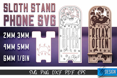 Sloth Stand Phone SVG | SVG Design SVG Fly Design 