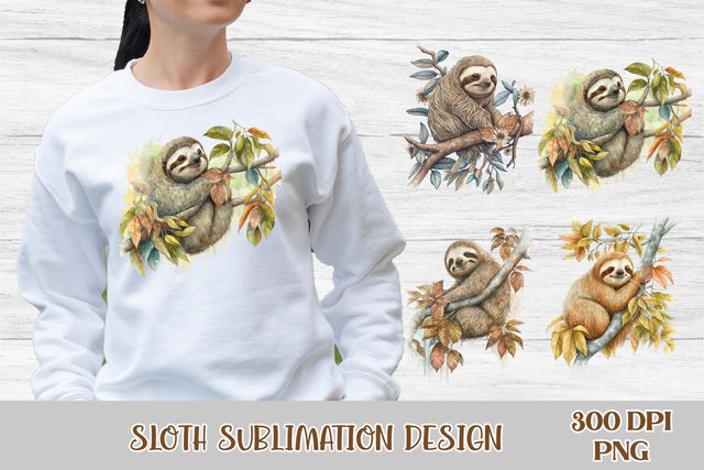 Sloth sublimation bundle | Sloth PNG design Sublimation Svetana Studio 