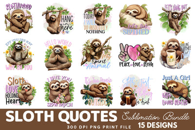 Sloth Sublimation Bundle Sublimation Regulrcrative 