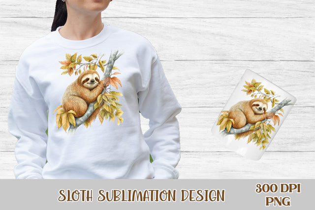 Sloth sublimation | Sloth clipart Sublimation Svetana Studio 