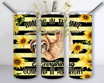 Sloth Sunflowers Digital wrap, Sloth Sublimation design, 20oz Digital Design, PNG Files, Instant Download, Sloth sunflower wrap,digital wrap Sublimation PixelChick 