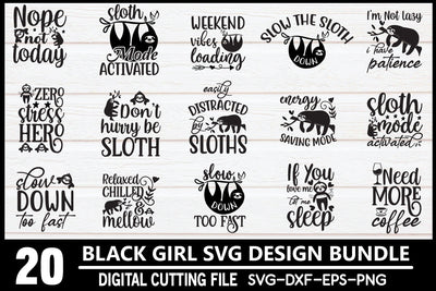 Sloth SVG Bundle SVG md faruk hossain 