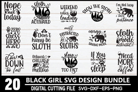Sloth SVG Bundle SVG md faruk hossain 
