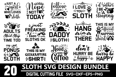 Sloth SVG Bundle SVG md faruk hossain 
