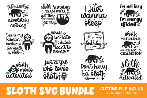 Sloth Svg Bundle SVG md faruk hossain 