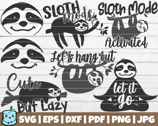 Sloth SVG Bundle SVG MintyMarshmallows 