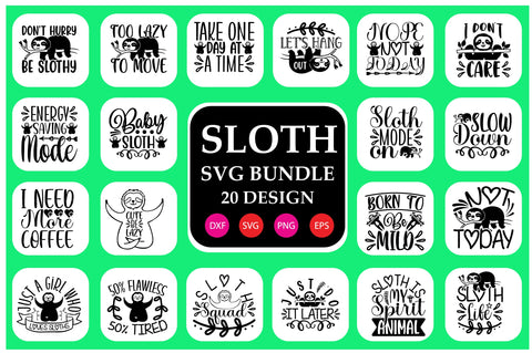 Sloth SVG Bundle SVG Shahin alam 