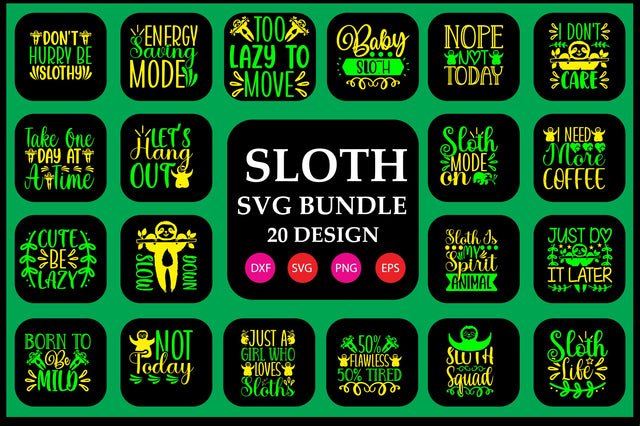 Sloth SVG Bundle SVG Shahin alam 