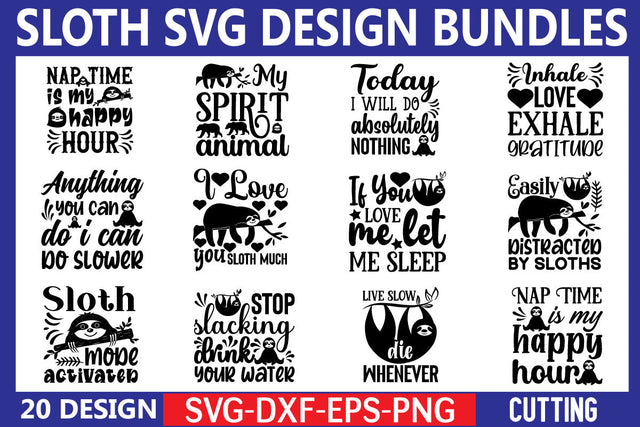 sloth svg design bundle SVG designer krishna 