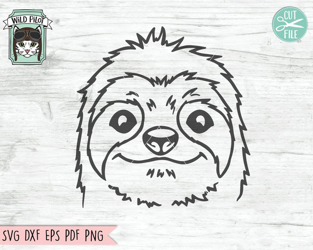 Sloth svg file, Sloth cut file, Animal Face, Cute Sloth svg, Sloth Face svg, Animal svg file, Animal Face svg files, Alpaca face cut file SVG Wild Pilot 