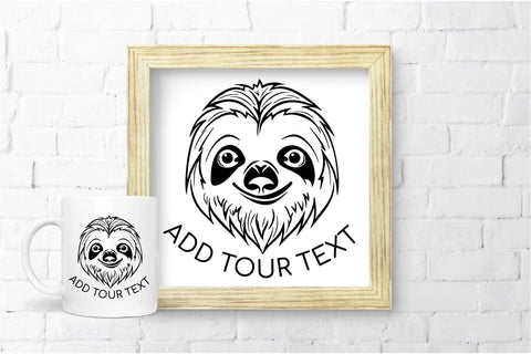 Sloth SVG | Funny Sloth Face SVG | Cute Animals Cut File SVG OrangeBrushStudio 