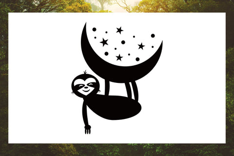 Sloth SVG | Moon SVG | Cute Sloth SVG SVG Angel Lynne Designs 