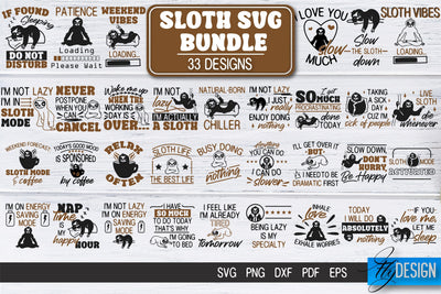 Sloth SVG | Sloth Quotes SVG Design | Funny SVG Design v.1 SVG Fly Design 