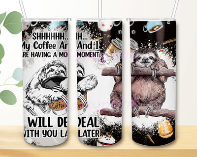 Sloths Watercolor Sublimation Tumbler Designs,Sloth Tumbler 20oz Skinny Tumbler Templates, PNG Digital Download Sublimation sassyprint 