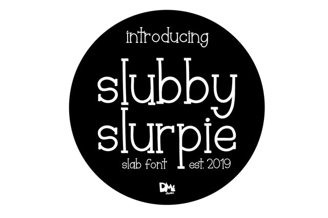 Slubby Slurpie - Stylish Slab Font Font Dm Letter Studio 