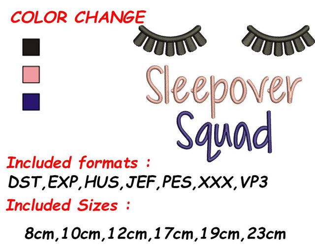 Slumber Party, Daughter Gift, Girl Embroidery, Sleepover, Spa Party, Sleepover Party, Birthday Embroidery Embroidery/Applique DESIGNS SVG Digital Designer 