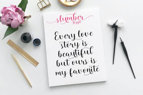Slumber Script Font gatype 